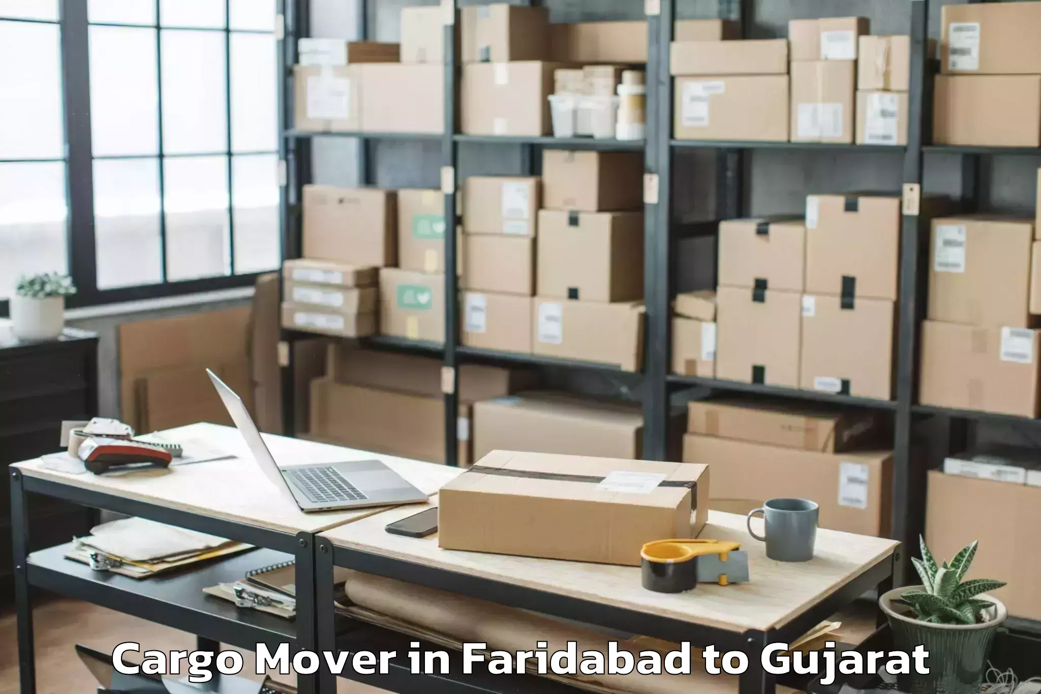 Book Your Faridabad to Delvada Cargo Mover Today